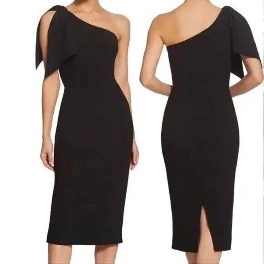 Dress the Population / One shoulder Tiffany midi dress